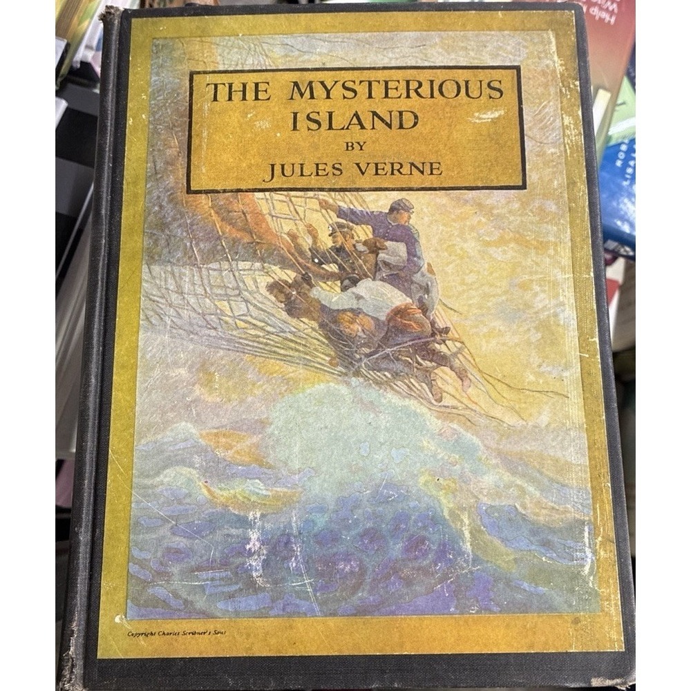 VTG 1920 The Mysterious Island By Jules Verne Hardcover